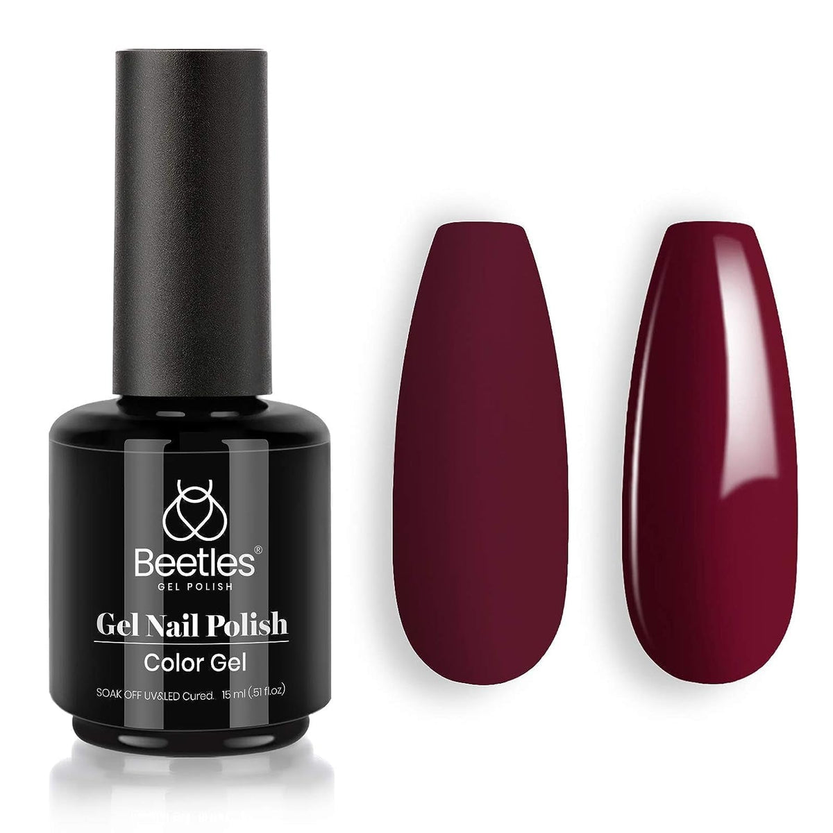 Beetles Gel Nail Polish, 1 Pcs 15ml White Color Soak Off Gel Polish Nail Art Manicure Salon DIY Gel Nail Design Decoration at Home Nail Lamp Needed Nails Minicure Kit Gift