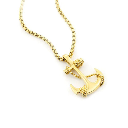 Tone Anchor Pendant Necklace Silver Plated Infinity Jewelry Anchor Men Fashion Design Simple Anchor