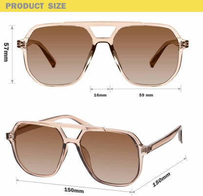 Oversized Aviator Sunglasses for Women and Men with Polarized Lens MS52243