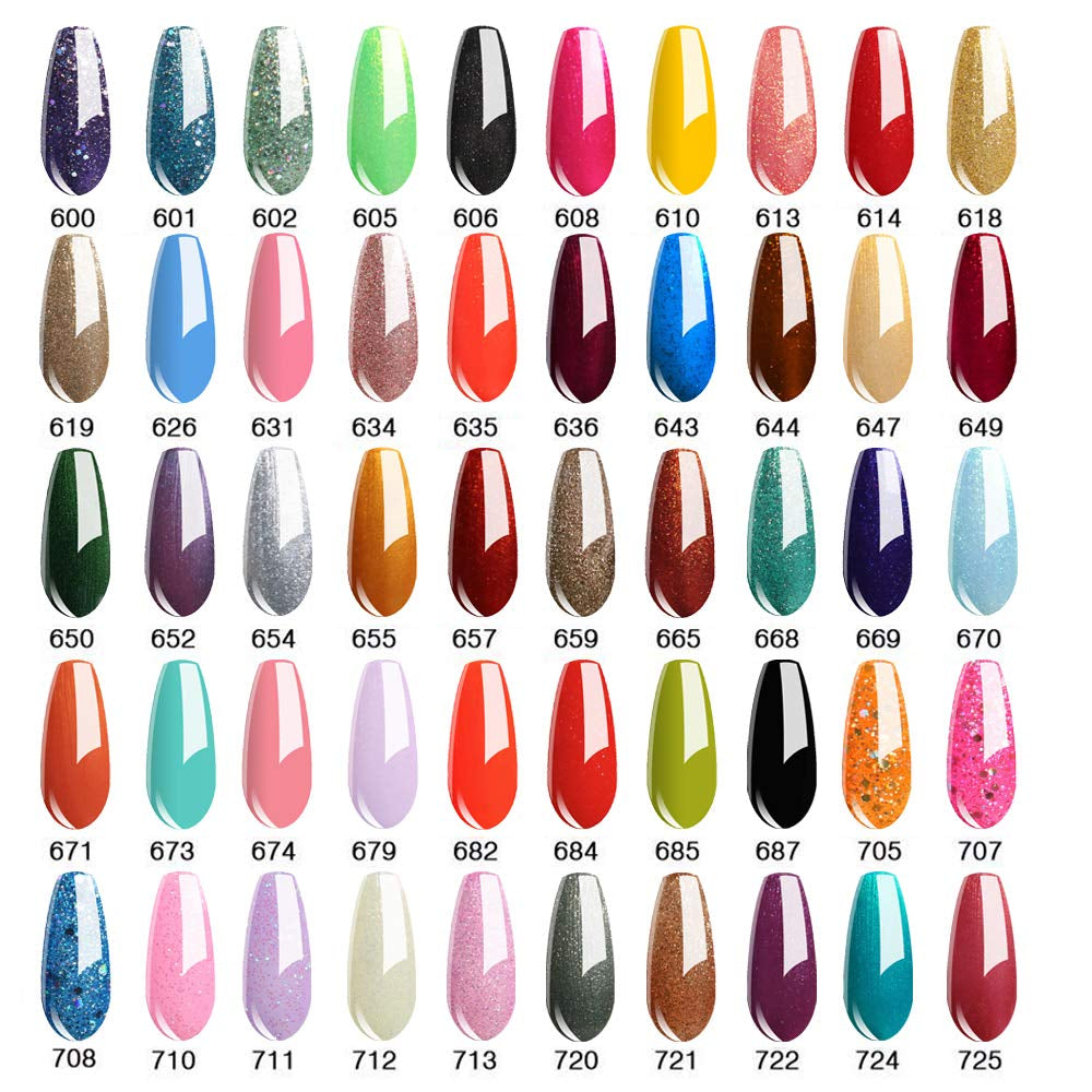 Nail Salon UV Manicure Polish Soak Off Gel Polish Nail Art Glitter White Smoke(788)