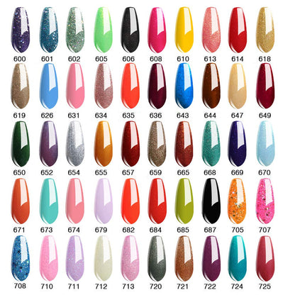 Nail Salon UV Manicure Polish Soak Off Gel Polish Nail Art Glitter White Smoke(788)