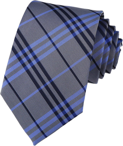 Men'S Plaid Check Stripe Ties Pattern Business Formal Designer Neckties
