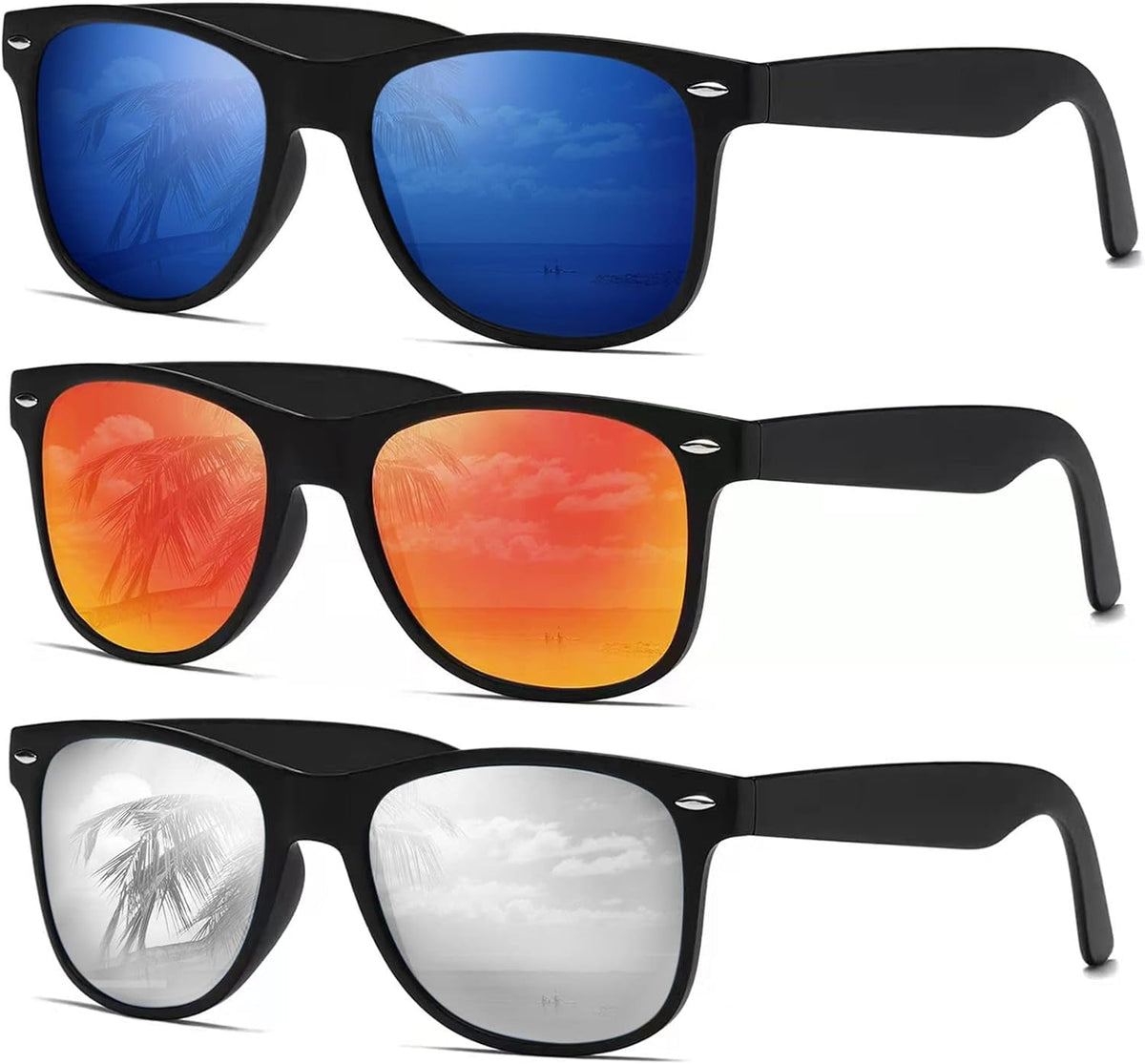 Sunglasses Men Polarized Sunglasses for Womens Trendy Retro Mirror Lens for Driving Fishing UV400 Protection