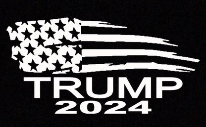 2PCS President Donald Trump 2024 Election Flag Decal Sticker