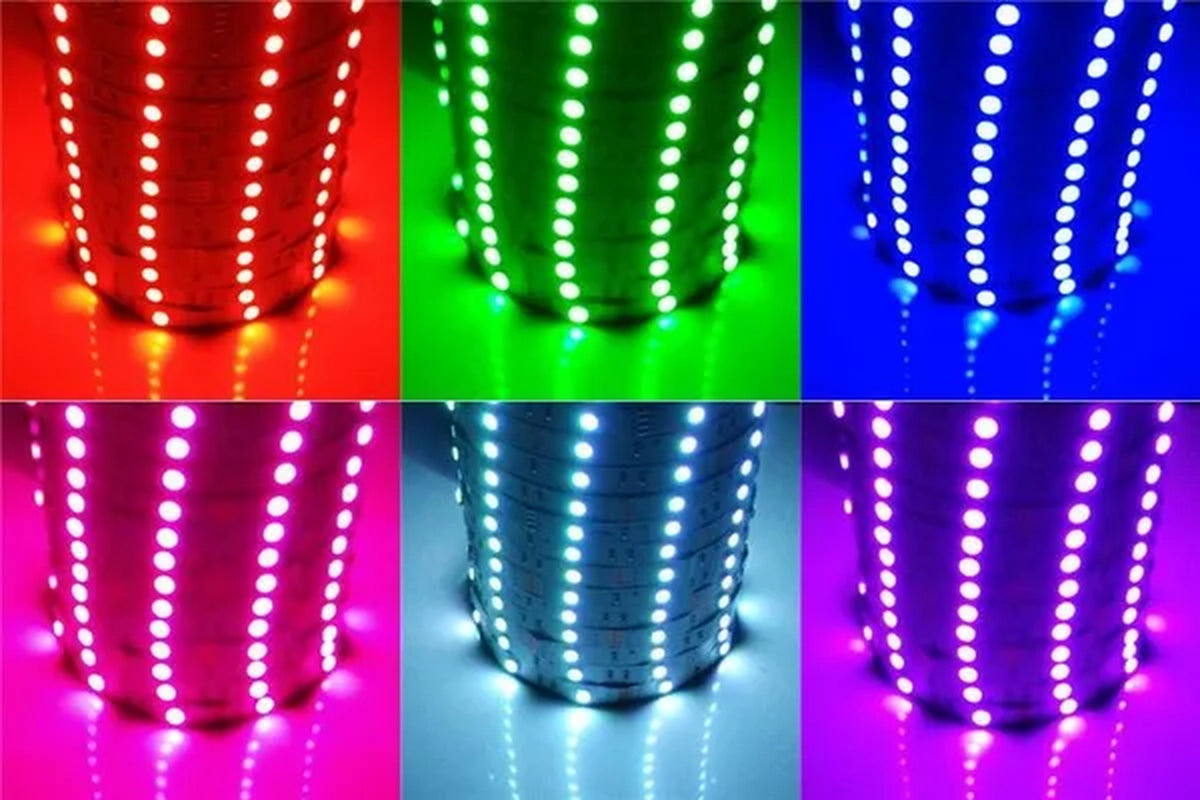 Non-Waterproof 5M 10M RGB led christmas lights smd 5050 12V flexible christmas led lights string rgb led strip + IR 24keys Remote controller