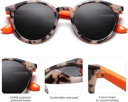 Retro round Polarized Sunglasses for Women Men Classic Vintage Sunnies SJ2069