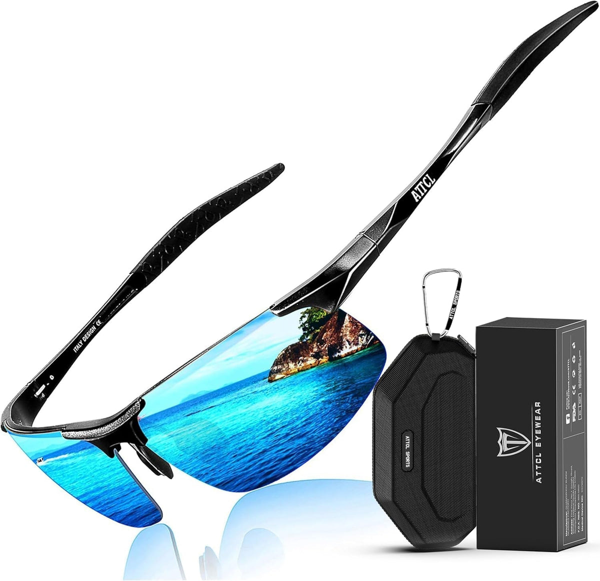 Men'S Fashion Driving Polarized Sunglasses for Men - Al-Mg Metal Ultralight Frame