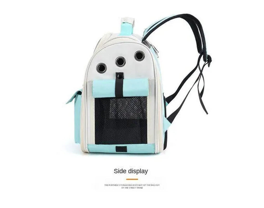 Pet Carrier Backpack Small Medium Dogs Cats Large Space Fits Up To 20 Lbs Pets Foldable Backpack Safety Lock Zipper Breathable Mesh Travel Hiking