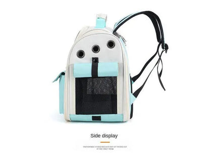 Pet Carrier Backpack Small Medium Dogs Cats Large Space Fits Up To 20 Lbs Pets Foldable Backpack Safety Lock Zipper Breathable Mesh Travel Hiking