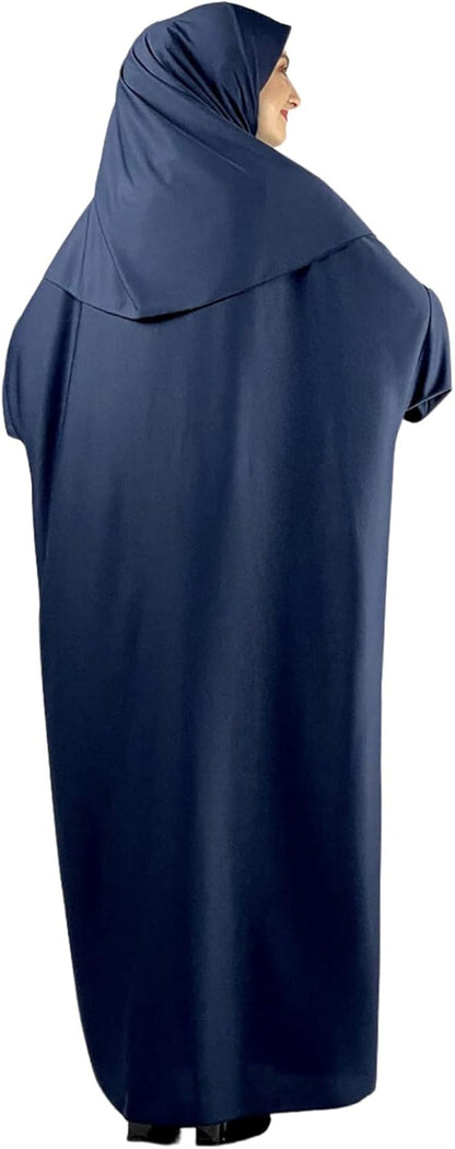 Women Prayer Dress with Hijab Rug Tasbih Muslim Set Islamic Clothes Abaya Jilbab Dubai Kaftan for Eid Ramadan