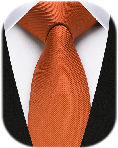 Ties for Men 2.17'' Skinny Solid Color Necktie Formal Business Woven Satin Thin Silk Silm Mens Tie Wedding Party