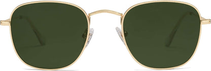 Square Polarized Sunglasses for Men Women Classic Vintage Retro Style