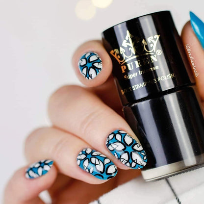 Super Intense Nail Art Stamping Polish Must Have Color Collection - (805 Black Jack + 806 Pure White) 12ml each - BH000872