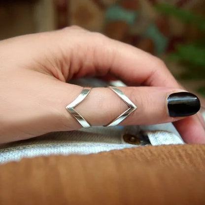 ANTIQUE DESIGN Arthritis Splint Ring Sterling Silver Knuckle Thumb Simple Ring Meditation Statement Jewelry