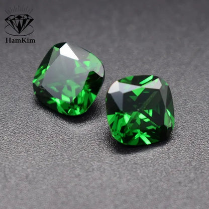 Natural Colombia Emerald Corundum Spinel Square Shapes Jewelry Diy Green Gem AAAAA