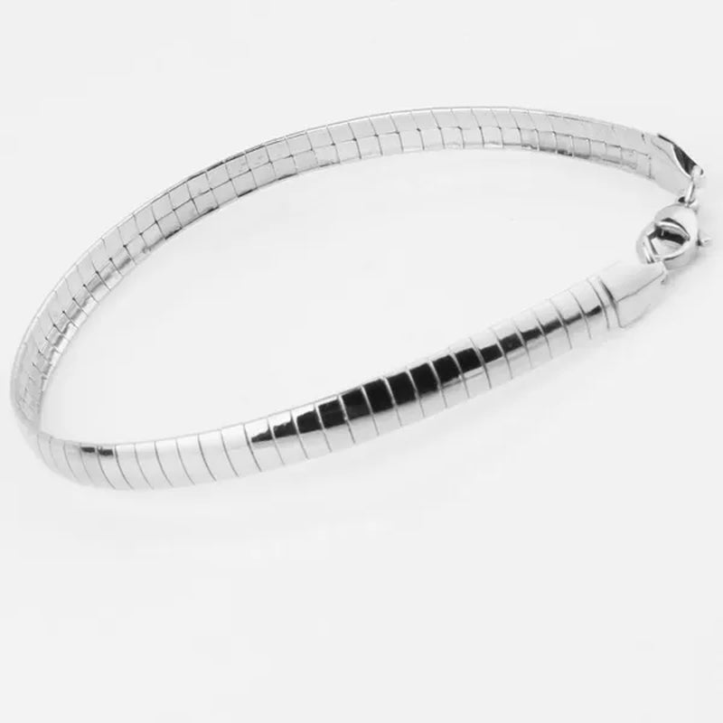 Trendy Women Jewelry Set Silver Gold Stainless Steel Choker Necklace Bracelet Set Suits