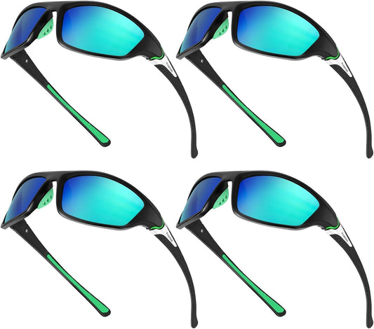4 Pairs Men Polarized Sunglasses with UV Protection Driving Glasses Sports for Sport Outdoor Activities