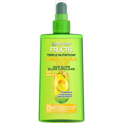 Fructis Triple Nutrition Marvelous Oil Hair Elixir, 5.0 Fl Oz, 1 Count (Packaging May Vary)