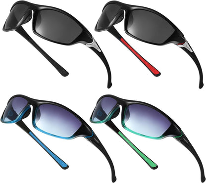 4 Pairs Men Polarized Sunglasses with UV Protection Driving Glasses Sports for Sport Outdoor Activities