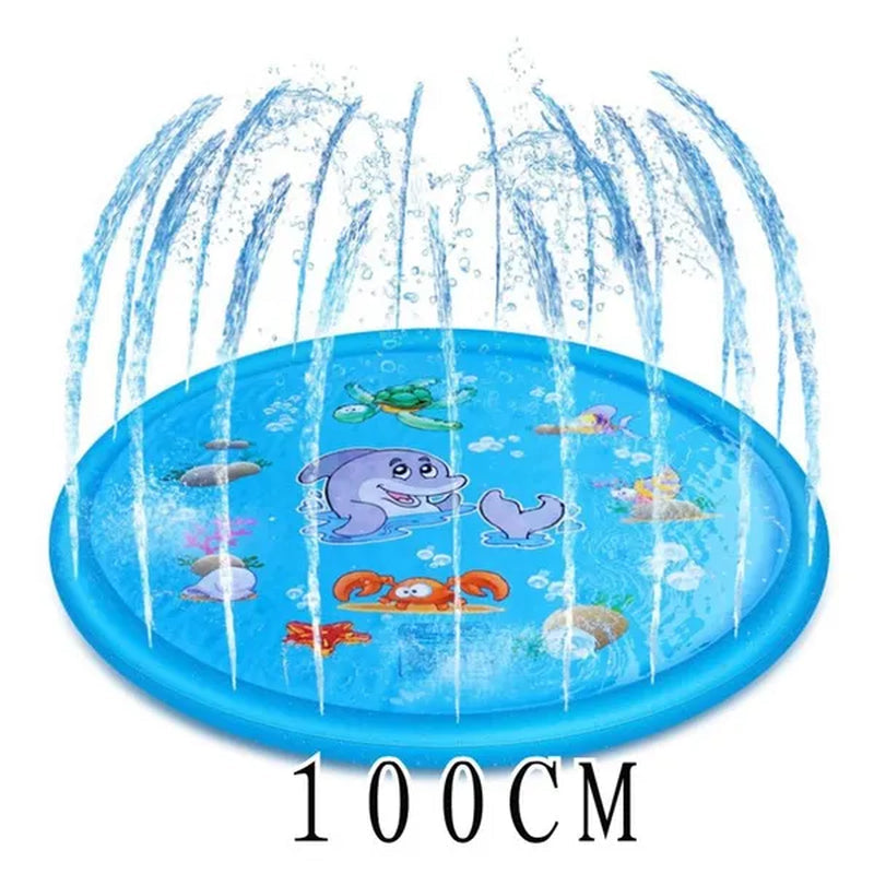 Kids Outdoor Summer Inflatable Water Splash Play Pool Playing Sprinkler Mat Yard Outdoor Fun Splash Water Toy Playground Toddler