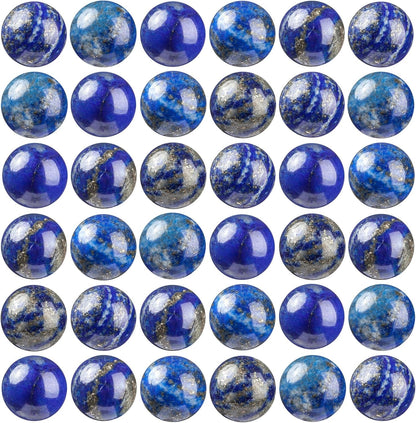 100Pcs Natural Stone Beads 8Mm Lapis Lazuli round Gemstone Loose Beads with Elastic Bracelet String for Bracelets Necklace Jewelry Making
