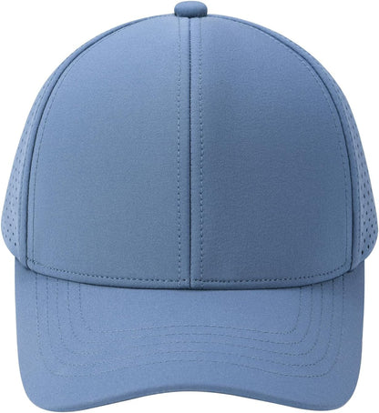 Men Quick Dry Baseball Cap Laser Cut Mesh Ball Curved Brim Snapback Hat