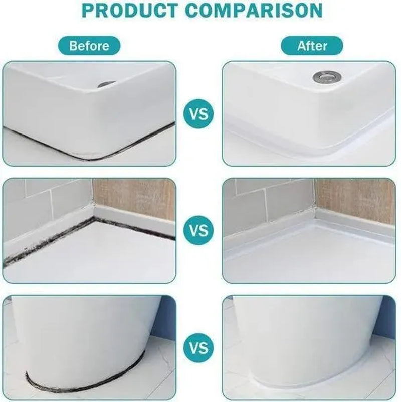 Waterproof Self-Adhesive PVC Sealing Strip Tape - Perfect for Bathroom Shower Sink & Toilet!