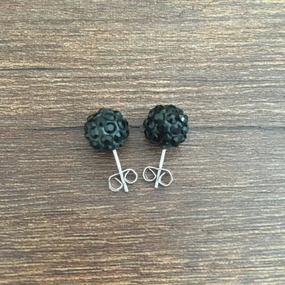 925 Sterling Silver Earrings Super Flash Diamond Earrings Full Diamond Earrings Shambala Ball Pendientes