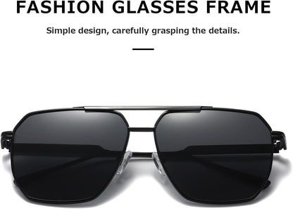 Polarized Sunglasses Womens Men Retro Oversized Square Vintage Shades Classic Large Metal Sun Glasses K1221