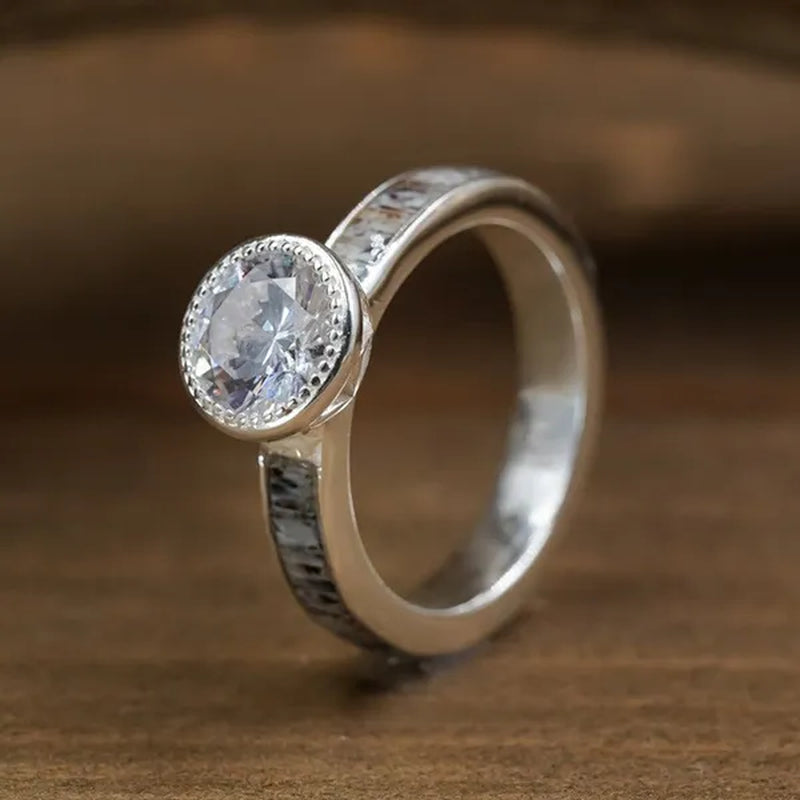 5Pcs/Set Exquisite Design Glamour Woman Fashion Jewelry Elegant Natural White Sapphire Diamond Turquoise Ring Wedding Engagement Anniversary Ring Size US4-11