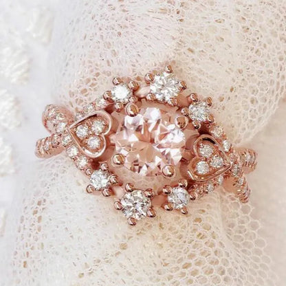 Exquisite Ladies Fashion Jewelry Anniversary Promise Gift Princess Party Rings Bridal Engagement Wedding Ring Set Size 5-11