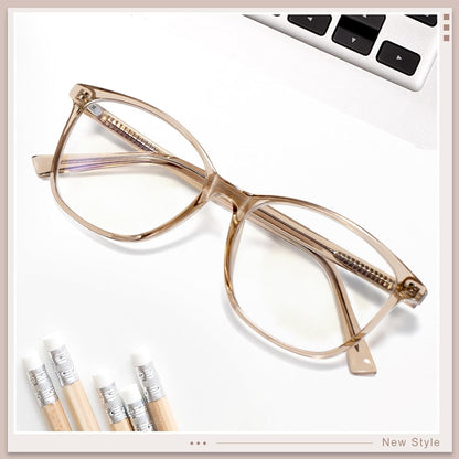 Blue Light Blocking Glasses Anti Eyestrain UV Glare Blue Light Glasses for Women with Case, TV Phone Computer Gaming Eyeglasses (Coffee Brown)