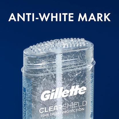 Antiperspirant and Deodorant for Men, 72Hr Sweat & Odor Protection, Long Lasting Freshness, Anti-White Mark Technology, Clear Gel, Tropical Breeze Scent, 3.8 Oz (Pack of 3)