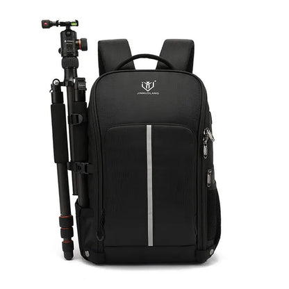 SLR Digital Camera Bag Drone Backpack Multifunctional outdoor waterproof camera bag Foldable carrying tripod suitable for Canon Nikon Fuji SONY/DJI Drones can carry a 17.3-inch laptop as well as come with USB port