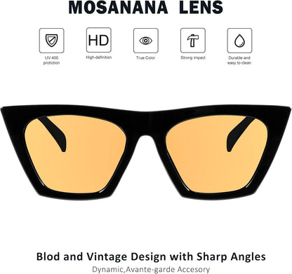 Square Cat Eye Sunglasses for Women Trendy Style Model-Shine
