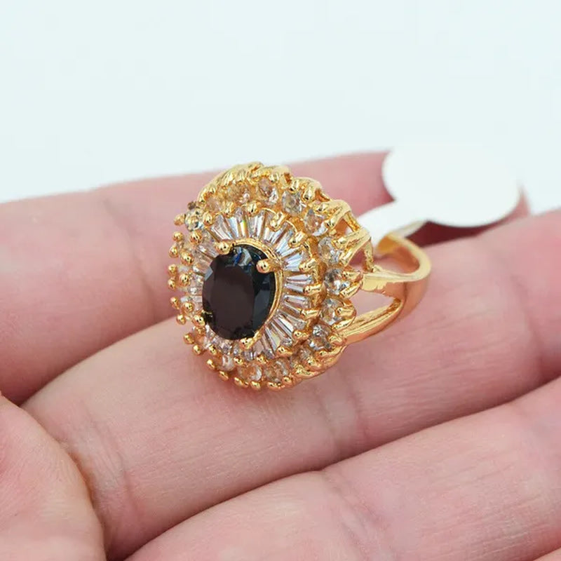 Women Luxury Purple Cubic Zirconia CZ Wedding Ring Jewelry