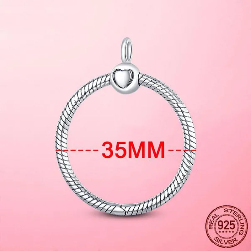 2023 Heart O Pendant 925 Sterling Silver O Pendant fit Original Cable Chain Pendant Necklace DIY Charm Beads Jewelry Anniversary Gift