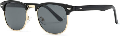Polarized Sunglasses For Women And Men Semi Rimless Frame Retro Sun Glasses AE0369