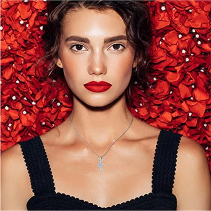 Elegant Fashion Creative Girl Necklace Ballet Sister Necklace Gift Suitable for Female Personality Creative Rainbow Dancer Dance Friendship Pendant Necklace Jewelry Suitable for Sister Friend Birthday Party Jewelry Anniversary Gift