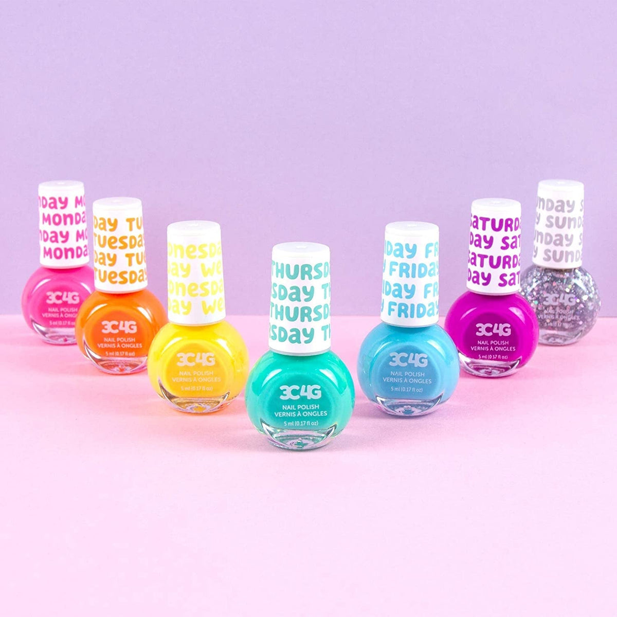 - Rainbow Bright Nail Polish Days of The Week - Nail Polish Set for Girls & Teens - Includes 7 Colors - Non-Toxic Nail Polish Kit for Kids Ages 8+