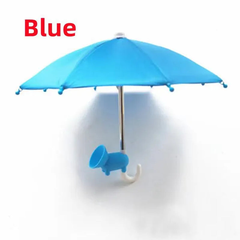 Phone Umbrella Suction Rainproof sunshade Mini umbrella mobile phone stand