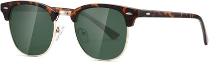 Polarized Sunglasses For Women And Men Semi Rimless Frame Retro Sun Glasses AE0369