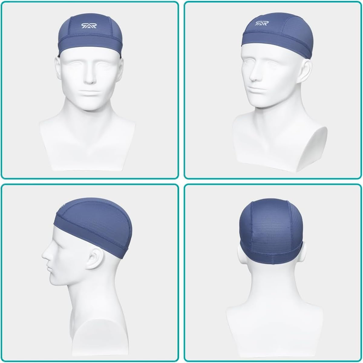 2/3 Pcs Skull Cap Moisture Wicking Helmet Liner for Men Motorcycle Cycling Sports Breathable Summer Running Cap