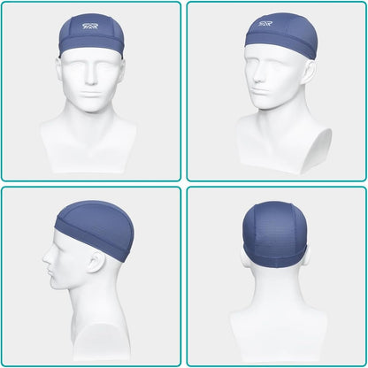 2/3 Pcs Skull Cap Moisture Wicking Helmet Liner for Men Motorcycle Cycling Sports Breathable Summer Running Cap
