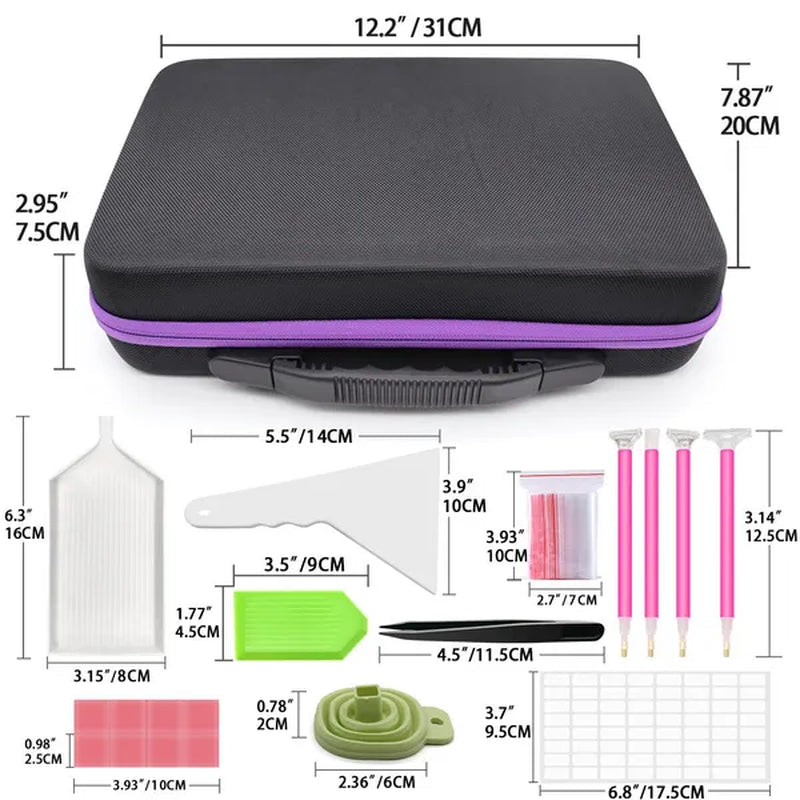 DIY Diamond Painting Accessories 15/30/ 60-slot Diamond Painting Storage Box Tools For Diamond Art Embroidery Bead Storage