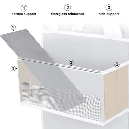 Non-woven Hanging Organizer Fabric Door Wall Hanging Storage Bag Folding Shelf Pocket Closet Hanger Dorm Bath Kitchen Storage 1/2/3/4/5 layers