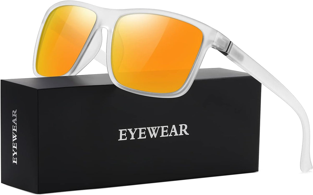 Sunglasses Men Polarized Sunglasses for Mens and Womens,Black Retro Sun Glasses Driving Fishing UV400 Protection