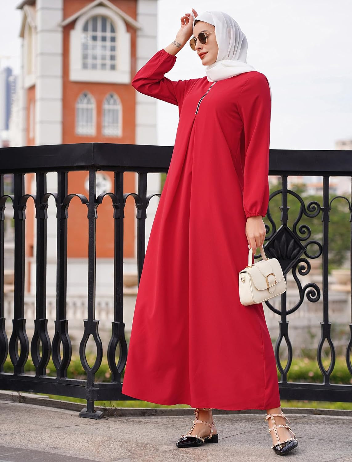 Abay for Women Shiny Self Tie Modest Muslim Dress Ramadan Eid Prayer Clothes Dubai Islamic Jalabiya Arabian Jilbab