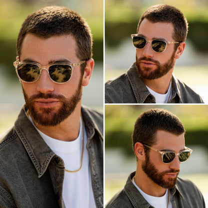 Polarized Classic Retro Flat Square Unisex Sunglasses