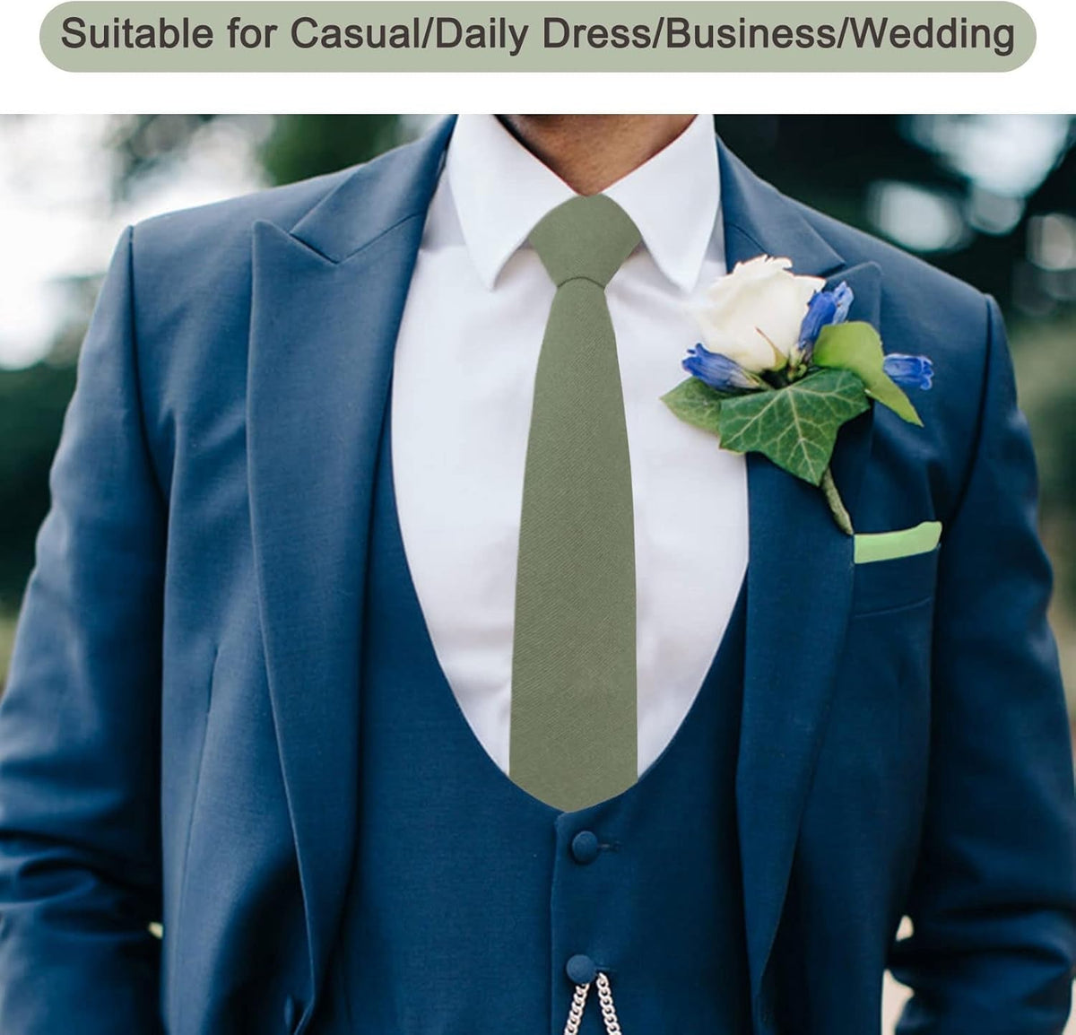 Men'S Skinny Tie Solid Color Neckties 2.56'' Casual Business Ties for Daily Dress, Weddings, Groomsmen Gifts